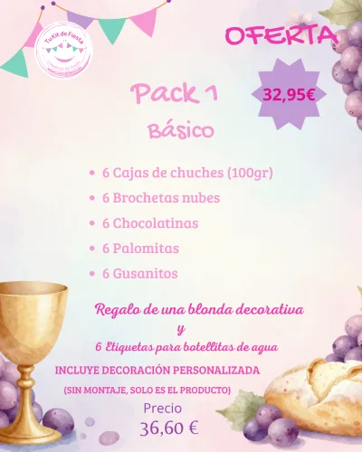 Pack de chuches básico para mesa dulce | Tu Kit de Fiesta