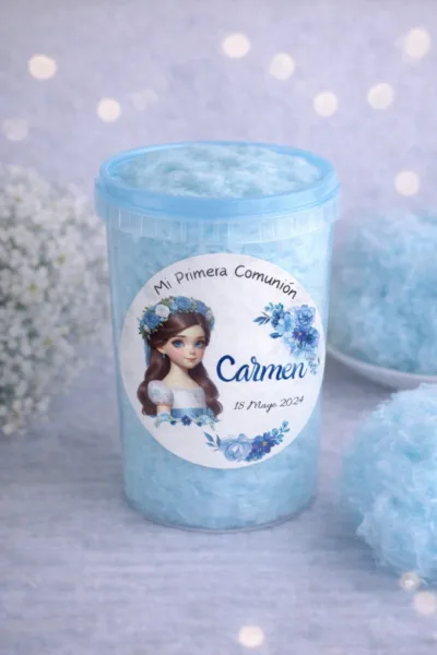 Etiquetas redondas de 8 cm Azul