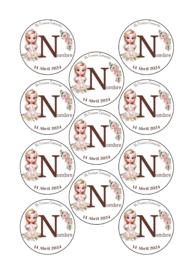 Etiquetas redondas de 6 cm descargables