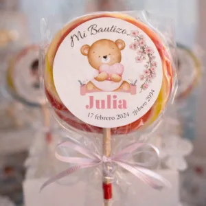 Etiquetas redondas de 6 cm bautizo