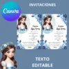 Invitación Comunión Azul