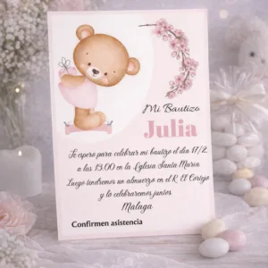 Invitación de bautizo editable y descargable