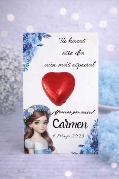 Tarjeta de agradecimiento Azul