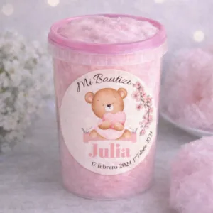 Etiquetas redondas de 8 cm bautizo