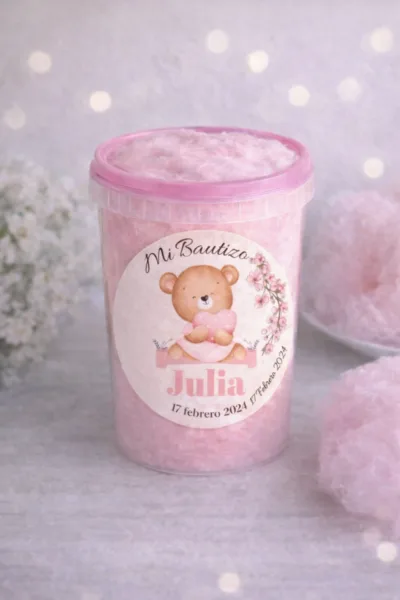 Etiquetas redondas de 8 cm bautizo