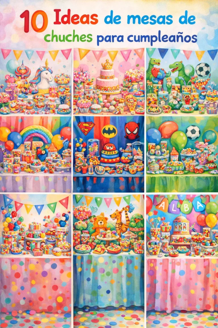 10 ideas de mesas de chuches para cumpleaños