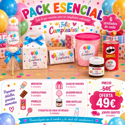 pack esencial (2) Pack Esencial para Cumpleaños Personalizado